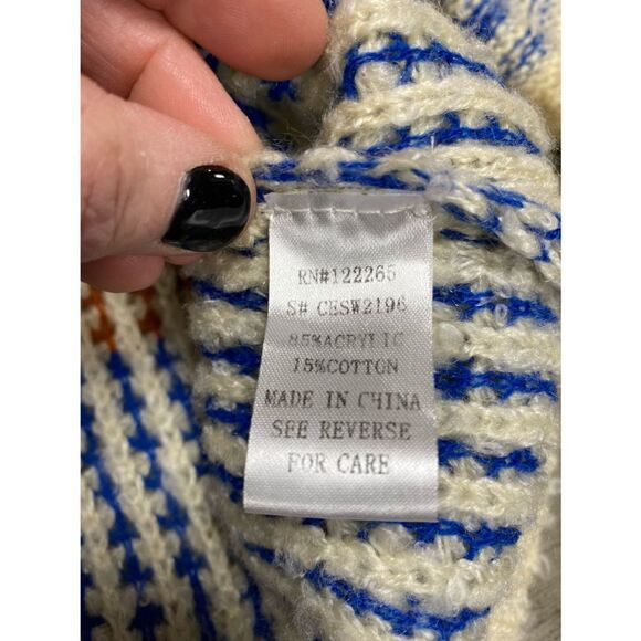 Adore Multi Color V-Neck Long Sleeve Fluffy Sweater NWOT - Picture 6 of 7